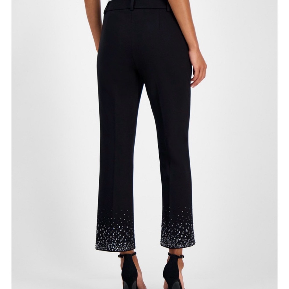 Anne Klein Embellished Mid Rise Capri Pants - Picture 2 of 2
